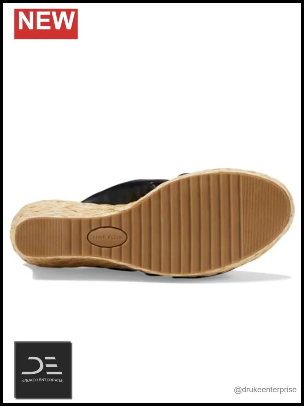 Anne Klein Winnie Wedge Sandal Faux Leather Cushioned